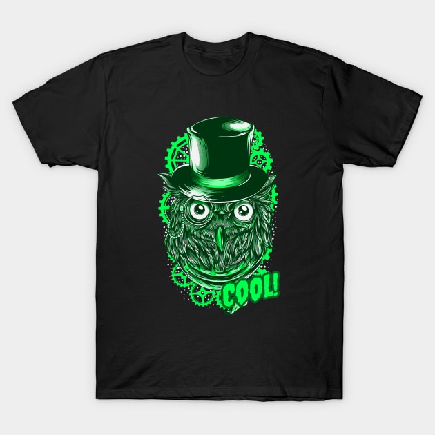 Cool owl artwork T-Shirt by Wolf Clothing Co